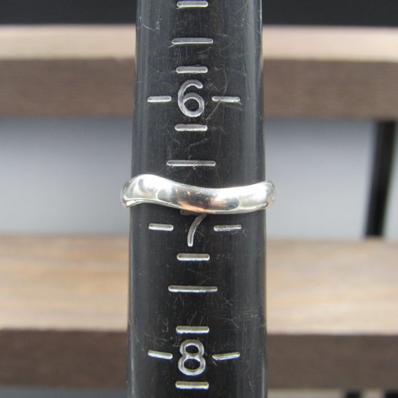 Size 6.75 Sterling Silver Dream Word Wavy Band Ring Vintage - Picture 5 of 7